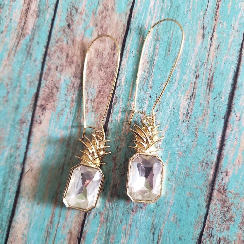 Pineapple earrings (handmade)